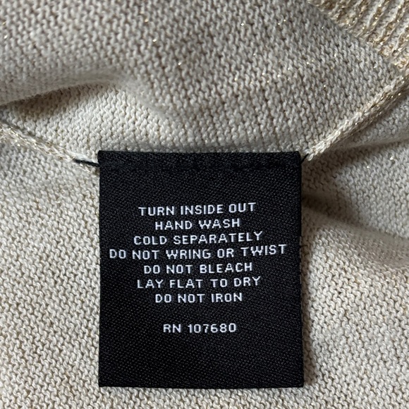 💕LIKE NEW💕 Light Gold Metallic-Thread Cardigan - Picture 13 of 13